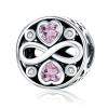  MyCharm Végtelen Szerelem Rózsaszín Cirkónia köves S925 ezüst Charm