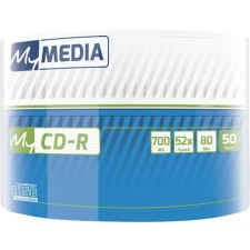 MYMEDIA CD-R lemez, 700MB, 52x, zsugor csomagolás, MYMEDIA írható és újraírható média