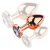 MyPlayToys Dugó Bijou anal PinkyGold M 7.5 x 3.3cm Bijou átlátszó