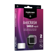 Myscreen ANTI CRASH EDGE képernyővédő fólia (3D, full cover, íves, karcálló, ütésálló, 0.2 mm, 6H) ÁTLÁTSZÓ [Apple Watch Series 7 41mm] okosóra kellék