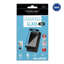 Myscreen DIAMOND GLASS EDGE képernyővédő üveg (2.5D full cover, íves, karcálló, 0.33 mm, 9H) FEKETE [Samsung Galaxy J4 (2018) SM-J400F] mobiltelefon kellék