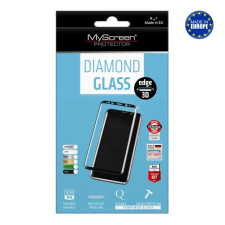 Myscreen DIAMOND GLASS EDGE képernyővédő üveg (3D, 0.33mm, 9H) FEKETE mobiltelefon kellék