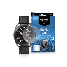 MyScreen Protector Samsung Galaxy Watch 3 (45 mm) rugalmas üveg képernyővédő fólia - MyScreen Protector Hybrid Glass - 2 db/csomag - átlátszó okosóra kellék