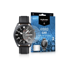 MyScreen Protector Samsung Galaxy Watch 3 (45 mm) rugalmas üveg képernyővédő fólia - MyScreen      Protector Hybrid Glass - 2 db/csomag - transparent (LA-1881) okosóra kellék