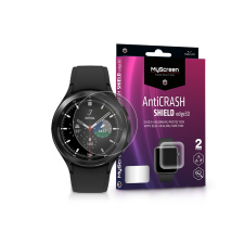 MyScreen Protector Samsung Galaxy Watch 4 Classic (42 mm) ütésálló képernyővédő fólia - MyScreen Protector AntiCrash Shield Edge3D - 2 db/csomag - transparent (LA-2278) okosóra kellék