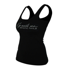  Mystic Nails Glamour Black Top - Big Logo - XS női trikó