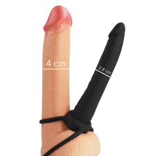  MYTHOLOGY - COBI ONYX – anál dildó heregyűrűvel, 13 cm szilikon anál
