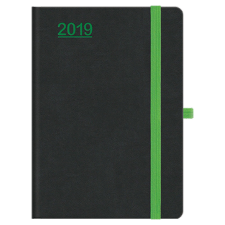 N012 Nero B6 heti naptár - Fekete-Zöld határidőnapló