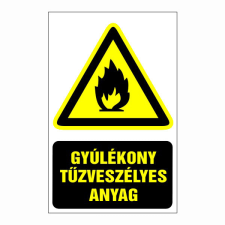 N/A Gyúlékony tűzveszélyes anyag (DKRF-FIGY-1173-1) információs címke