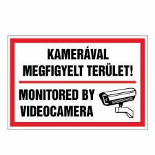 N/A Kamerával megfigyelt terület! monitored by videocamera (DKRF-TIL-2440-3) információs címke