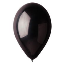 N/A Léggömb 26 cm - Fekete (10 db) (009-1410) party kellék