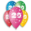 N/A Léggömb 26cm - 20-as szám (5db) (11-PRINT20)