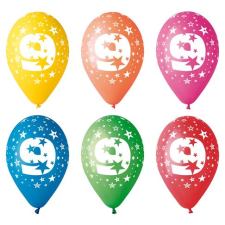 N/A Léggömb 26cm - 9-es szám (5db) (11-PRINT9) party kellék