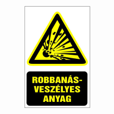 N/A Robbanásveszélyes anyag (DKRF-FIGY-1176-1) információs címke