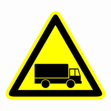 N/A Vigyázz! gépjármű forgalom (DKRF-FIGY-1169-1) információs címke