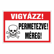 N/A Vigyázz! permetezve! méreg! (DKRF-TIL-1873-3) információs címke