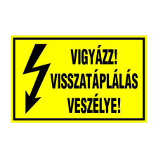 N/A Vigyázz! visszatáplálás veszélye! (DKRF-VILL-1534-1) információs címke