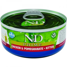  N&amp;D Cat Prime Kitten csirke &amp; gránátalma konzerv 12x70g macskaeledel