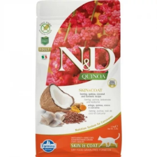  N&amp;D Cat Quinoa Skin &amp; coat hering 1,5kg macskaeledel