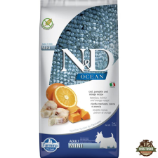 N&amp;D Dog Ocean tőkehal &amp; narancs és sütőtök adult mini 7kg kutyaeledel