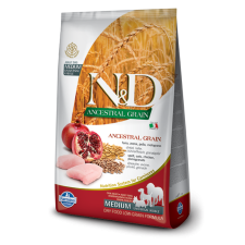 N&amp;D N&D Ancestral Grain Dog csirke, tönköly és gránátalma Adult Medium/Maxi 12 kg kutyaeledel