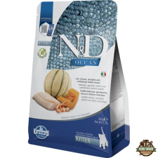 N&amp;D Ocean Cat tőkehal,garnéla,sütőtök &amp; sárgadinnye Kitten 300g macskaeledel