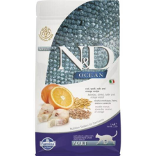 N&D Cat Ocean Tőkehal, Tönköly, Zab és Narancs Felnőtt – 300 g macskaeledel