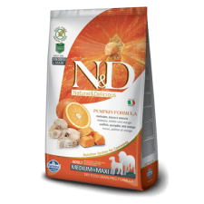  N&D Dog Grain Free tőkehal&narancs sütőtökkel adult medium/maxi kutyatáp – 12 kg kutyaeledel