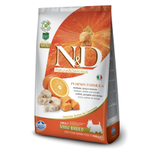 N&D Grain Free tőkehal&narancs sütőtökkel adult mini 7kg kutyaeledel
