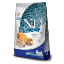 N&D Ocean Dog Tőkehal, tönköly, zab&narancs adult mini – 7 kg kutyaeledel
