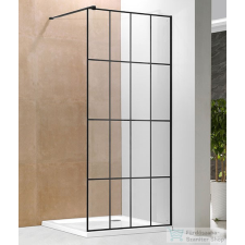 N-smart Frida black 110x190cm fekete Walk-In zuhanyfal kád, zuhanykabin
