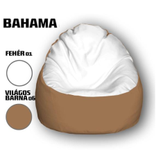  Nagi Fehér - Világosbarna Babzsákfotel bútor