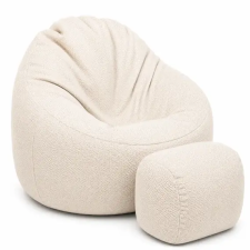  Nagi Janbo Nyers Babzsákfotel Puffal bútor