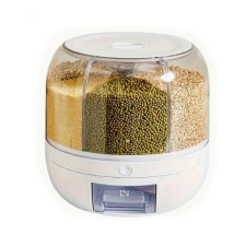  Nagy Kapacitású Konyhai Forgó Tárolóedény Fedéllel fehér KD324698-3 papírárú, csomagoló és tárolóeszköz