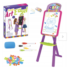  Nagy kétoldalas mágneses krétatábla 3in1, filcekkel, mágneses betűkkel kreatív és készségfejlesztő