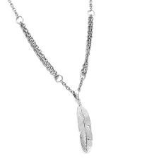  Nagy Madártoll medál nyaklánccal, ezüst színű nyaklánc