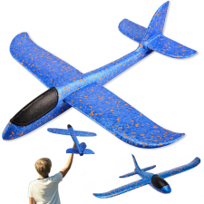 Nagy styropor repülőgép vitorlázó kék színben helikopter és repülő