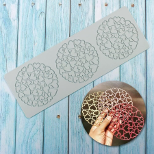  Nagy szív mintás kör tuile forma, ostya szilikon forma sütés és főzés