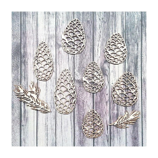  Nagy tobozok, 9 db/cs. dekorációs kellék