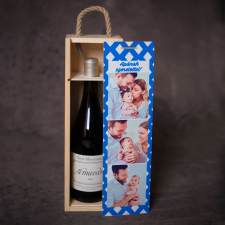 NagyAjándék Egyedi borosüvegdoboz 3 képpel egyedi ajándék