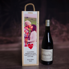 NagyAjándék Fényképes borosüvegdoboz egyedi ajándék