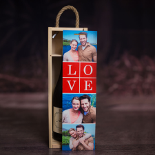 NagyAjándék Fényképes borosüvegdoboz egyedi ajándék