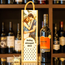 NagyAjándék Fényképes borosüvegdoboz egyedi ajándék