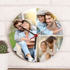 NagyAjándék Fényképes falióra, 3 képpel egyedi ajándék