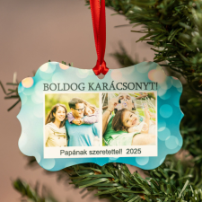 NagyAjándék Fényképes fém karácsonyfadísz karácsonyfadísz