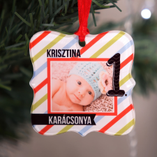 NagyAjándék Fényképes karácsonyfadísz, első karácsony karácsonyfadísz