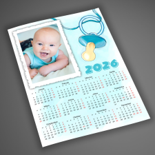 NagyAjándék Fényképes kisfiús naptár, A4 egyedi ajándék
