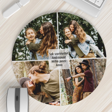 NagyAjándék Fényképes kör alakú egérpad egyedi ajándék
