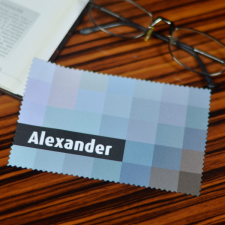 NagyAjándék Fényképes szemüvegtörlő kendő, kockás, 10x15cm egyedi ajándék