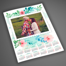 NagyAjándék Fényképes virágos falinaptár, A4 egyedi ajándék